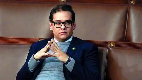 Then Rep. George Santos, R-NY, waits for the start of a session in the House chamber in Washington, Jan. 6, 2023.