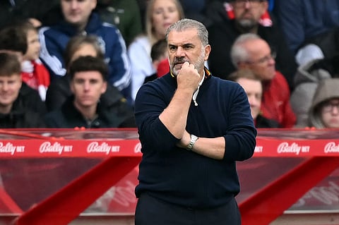 Nottingham Forest's manager Ange Postecoglou during the English Premier League football match against Chelsea. (Photo | AFP)