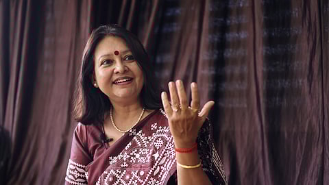 Hindustani singer Abhradita Banerjee interacting with TNIE team of journalists as part of the Express Dialogues series.