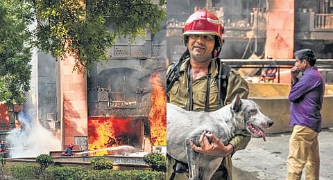 Panic grips Brahmaputra Apartment on Baba Khadak Singh Marg.