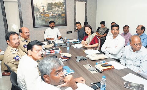 Chief Minister A Revanth Reddy chairs a meeting on the construction of new OGH building, on Wednesday
