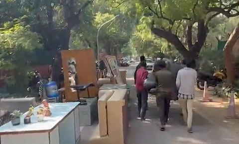 Items being taken away from Congress leader Udit Raj