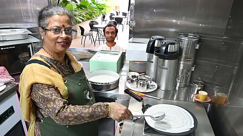 Gayathri Mruthyunjaya and her son Karthik Aradhya M at ScCuXe by Henchu