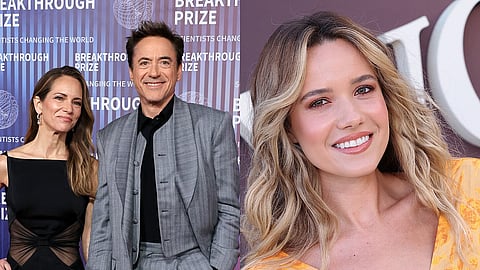 Susan Downey and Robert Downey Jr (L) and Julia McDermott (R)