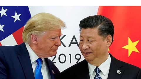 US President Donald Trump (L) with his Chinese counterpart Xi Jinping (R) on the sidelines of the 2019 G20 summit in Osaka, Japan.