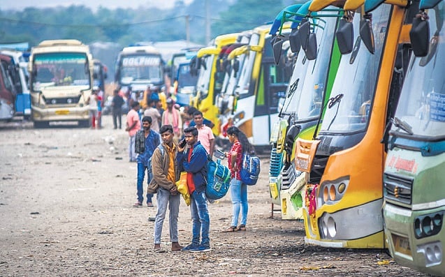 The department does not have specific data on the category of private buses plying in the state.