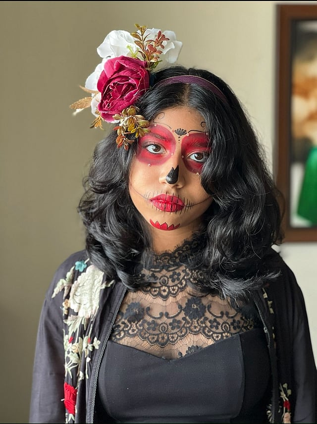 Sugar skull look inspired by the Mexican Holiday Dia de los Muertos