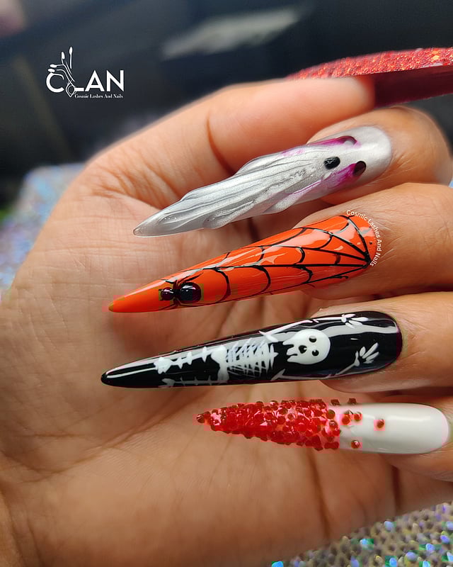 Gen Z’s favourite 3D Halloween-themed nail art by Cosmic Lashes and Nails