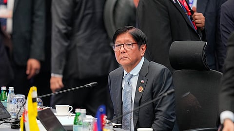Philippine President Ferdinand Marcos Jr. looks on before the 28th ASEAN Plus Three Summit in Kuala Lumpur, Malaysia, Monday, Oct. 27, 2025.