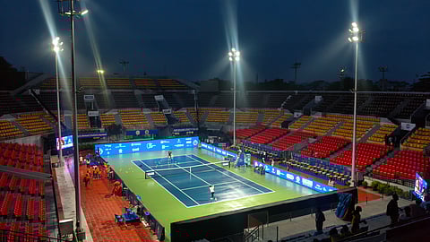 The revised order of play, accommodating Monday's matches, could not be followed due to incessant drizzles