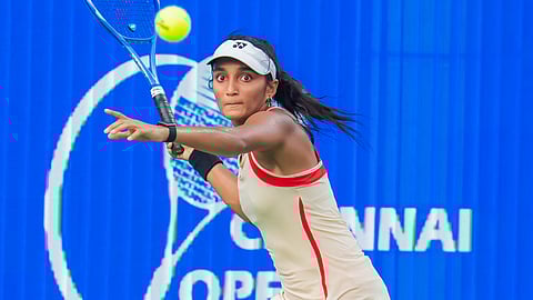 Sahaja Yamalapalli in action on Wednesday