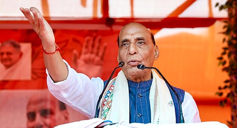 Rajnath Singh said the ruling TMC had presided over a climate of fear, corruption and lawlessness, claiming industries.