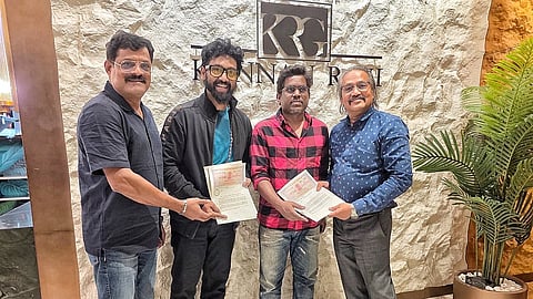 Bose Venkat with the team behind his new directorial