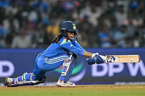 Jemimah Rodrigues in action on Thursday