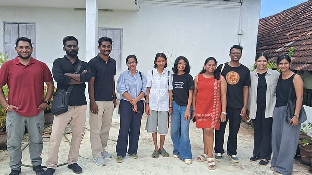 Adheena (second from right) with the participants of the visual documentation walk