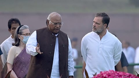 Congress president Mallikarjun Kharge, LoP in the Lok Sabha Rahul Gandhi.