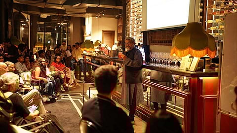 Dr Rajeev Bhargava conducting his session titled, 'The Good, The Bad & The Ugly: The Many Meanings of Being Secular in India' for Pint of View Delhi on Sunday