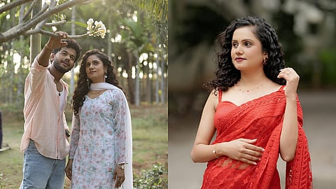 Siddu Moolimani and Reshmaa in a still from Love U Muddu (L) and Reshmaa (R)