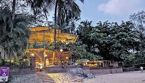 The changing architecture in Gokarna. From traditional houses getting replaced by bohemian style hotels.