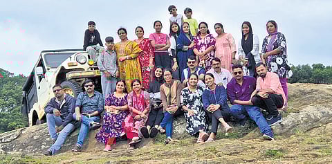 Daily commuters of Arafa bus during their trip to Nelliyampathy