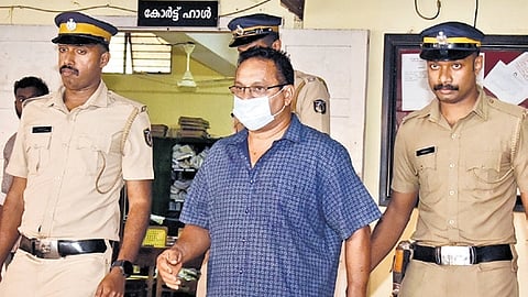 Police escort D Sudheesh Kumar in Pathanamthitta