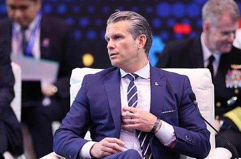 US Defense Secretary Pete Hegseth attends the ASEAN-United States Defence Ministers' High Tea, as part of the ASEAN Defense Ministers' meeting, in Kuala Lumpur, Malaysia, Saturday, Nov. 1, 2025.