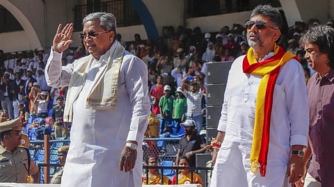 Karnataka Chief Minister Siddaramaiah and Deputy Chief Minister D. K. Shivakumar.