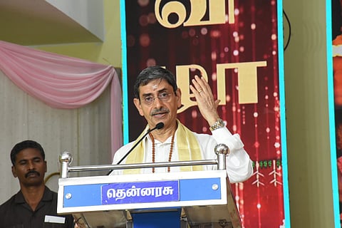 The governor also reflected on TN's Bhakti tradition, calling it "the sacred land from where the current of Bhakti flowed all over the entire Bharat".