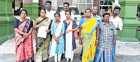 G Sudha submitted a petition to the Karur collector and Aravakurichi DSP seeking transfer of compensation to her two-and-a-half-year-old granddaughter