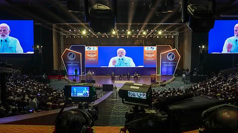 Prime Minister Narendra Modi addresses the Emerging Science, Technology and Innovation Conclave (ESTIC) 2025, at Bharat Mandapam, in New Delhi