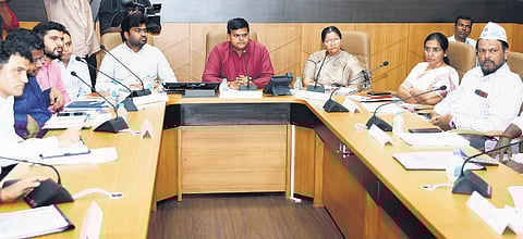 J Kumaragurubaran, the Chennai District Election Officer, chaired a consultative meeting with representatives of recognised political parties regarding the revision of the electoral roll at Rippon Building in Chennai on Monday