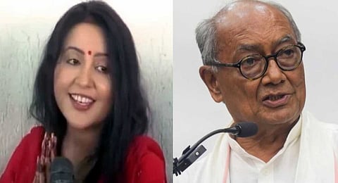 Amruta Fadnavis and Digvijaya Singh