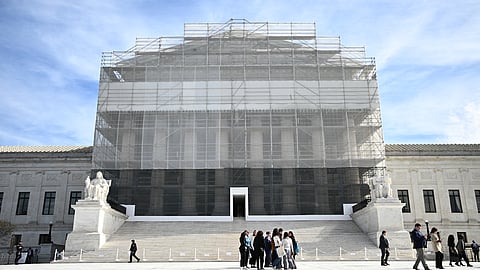 The US Supreme Court is seen in Washington, DC on November 4, 2025.