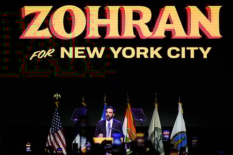 Zohran Mamdani speaks after winning the mayoral election, Tuesday, Nov. 4, 2025, in New York.