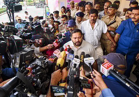 Tejashwi Yadav calls voter turnout a positive sign, highlights public demand for change and development.
