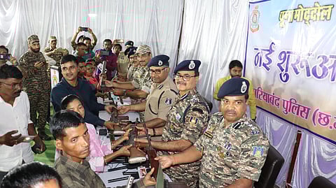 Seven Maoists surrendered in Chattisgarh.