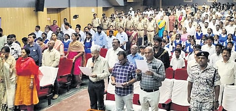 Vijayawada Division, SCR joins the nation in commemorating '150 Years of Vande Mataram'.