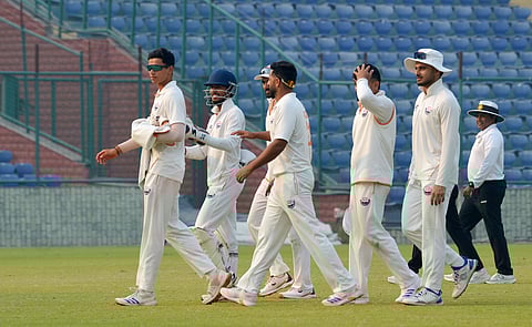 J&K team at Arun Jaitley Stadium on Monday
