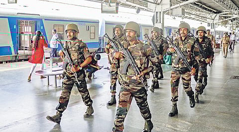 Nadaprabhu Kempegowda Metro Station at Majestic, Vidhana Soudha on Tuesday, following Delhi car blast.