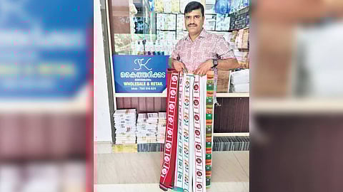 Gireesh with his specially designed dhotis.