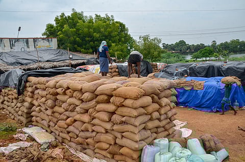 When contacted by TNIE, staff members at the DPCs attributed the delay to a shortage of trucks to transport the purchased stock to the warehouses of the Tamil Nadu Civil Supplies Corporation (TNCSC).