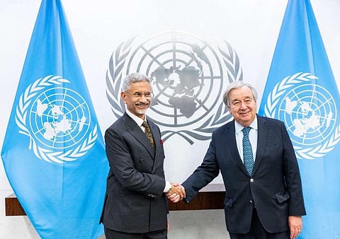 Jaishankar said he thanked Guterres "for clear and consistent support for India's growth and development".