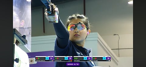 Esha Singh in action on Friday