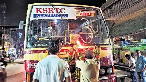KSRTC rolls out 72 chartered packages, involving 1,600 trips, for the first phase of the pilgrimage season. More trips will be conducted depending on the demand.