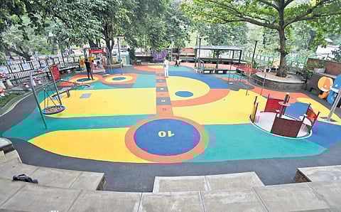 The new inclusive enclosure designed by the Central Institute of Mental Retardation at Captain Lakshmi Park