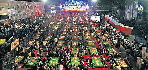 Koti depotsavam performing at Srisailam temple on Friday evening and traditional cultural events performing.
