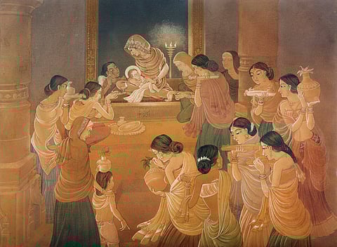 A painting by artist Sukhvir Sanghal