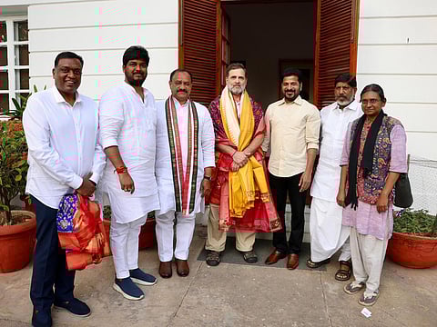The Telangana leadership team, along with the newly elected MLA from Jubilee Hills, Naveen Yadav V, called on the Leader of the Opposition, Rahul Gandhi, at New Delhi.