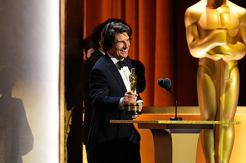 Tom Cruise receives an honorary Oscar. (Photo | AP)