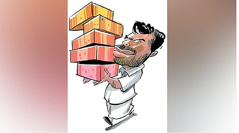 Minister MP Saminathan accused the PMK leader of speaking in favour of the BJP due to pending corruption allegations against him.